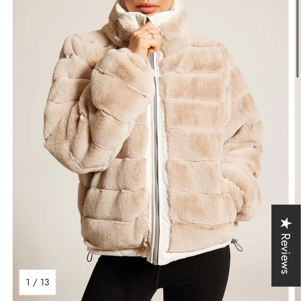 Blanc Noir Tan Puffer Jacket